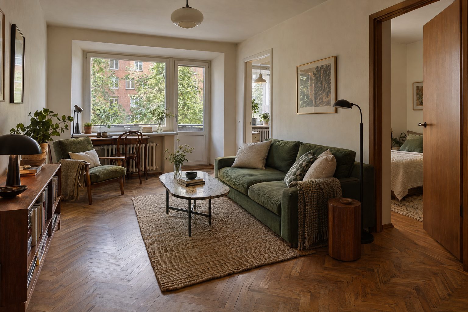 Двушка: проходная гостиная 18 м²