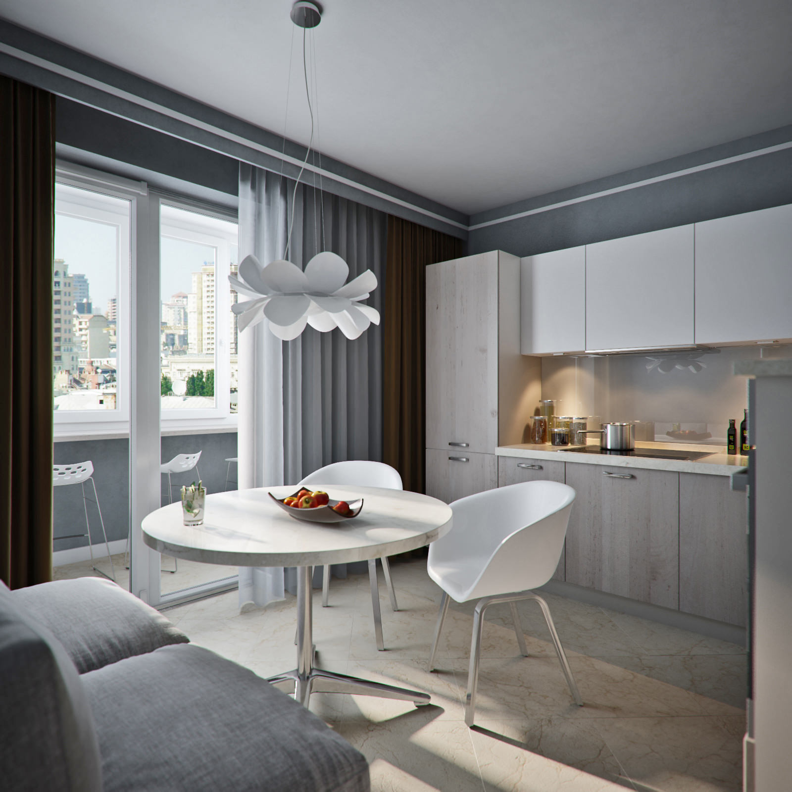 1-комнатная КОПЭ, 38,3 м² — дизайн-проект