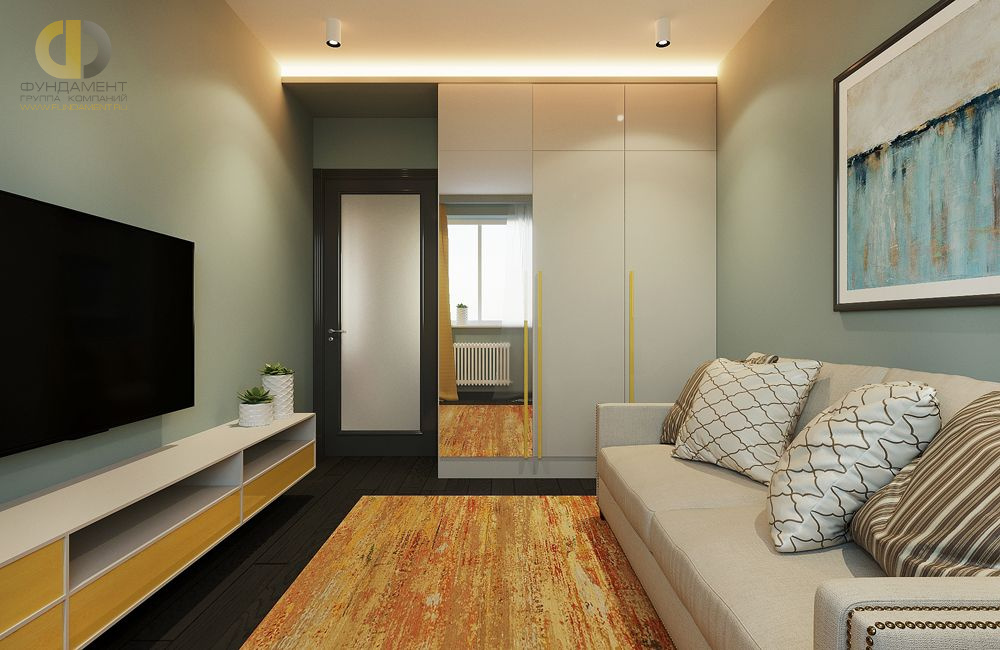 3-комнатная П-44, 74 м² — дизайн-проект